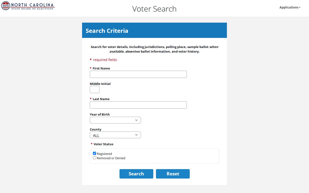 Holly Springs people search with the North Carolina voter lookup