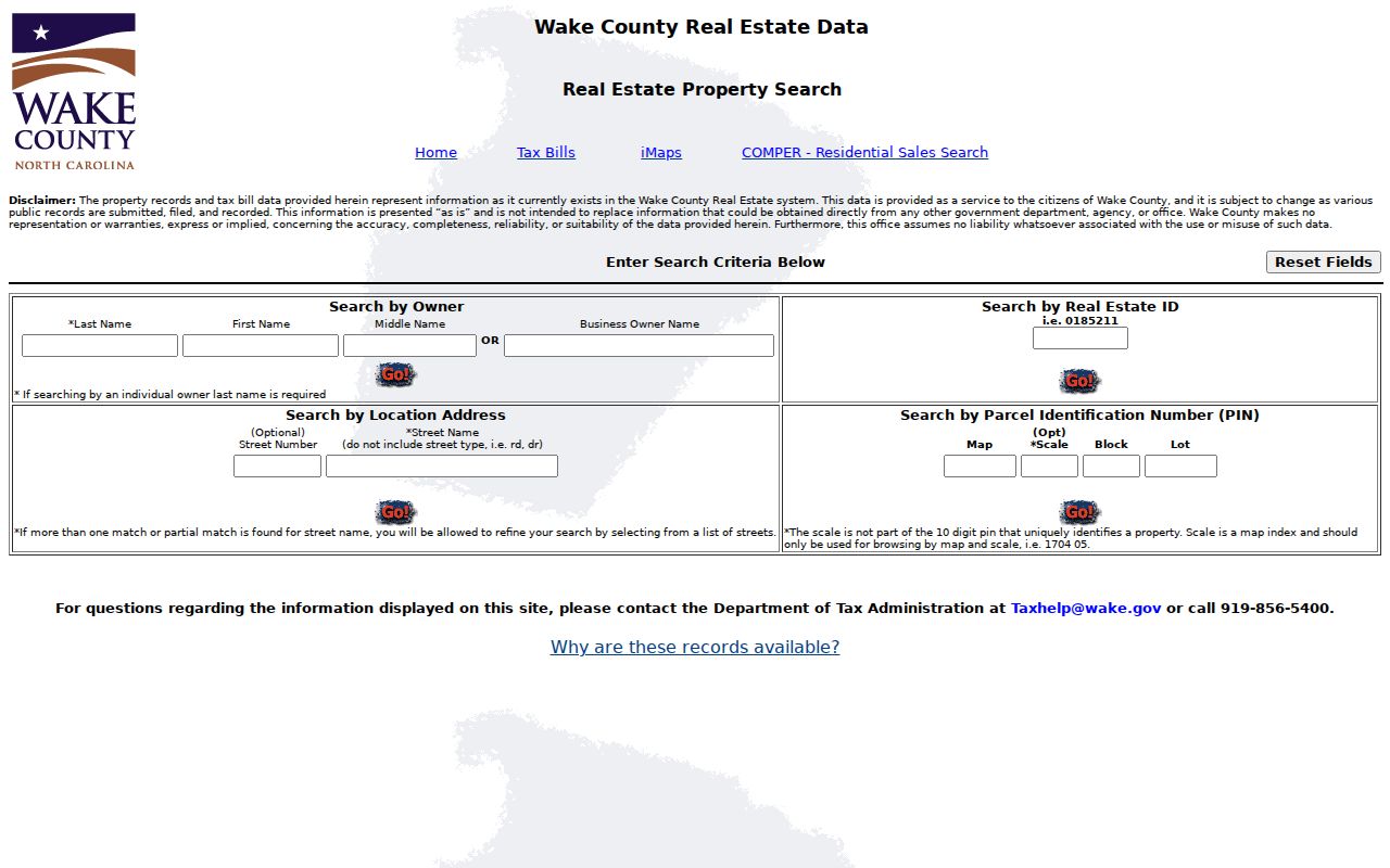 Holly Springs people search using Wake property records