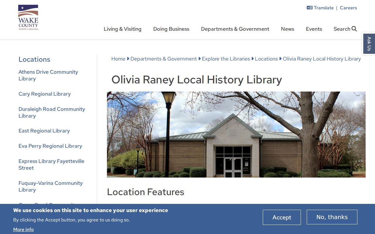 Holly Springs people directories at Olivia Raney Local History Library